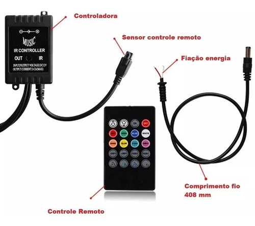 Led Neon Externo Luz Embaixo Carro 8 Cores Rgb Universal Nfe