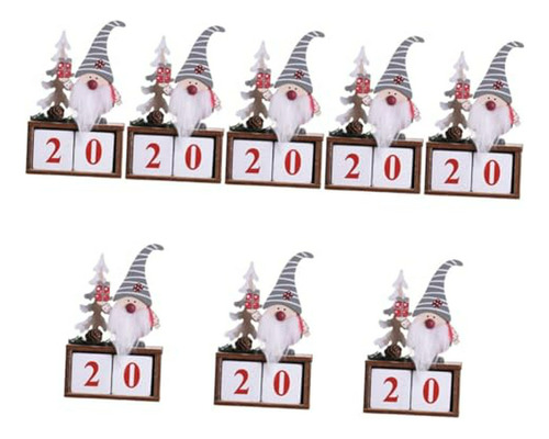 Adorno Mesa Madera Calendario Navidad