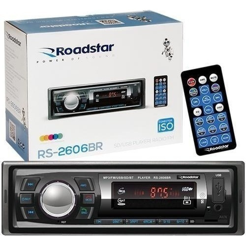 Auto Rádio Mp3 Roadstar Rs2606 Fm Bluetooth C/ Controle