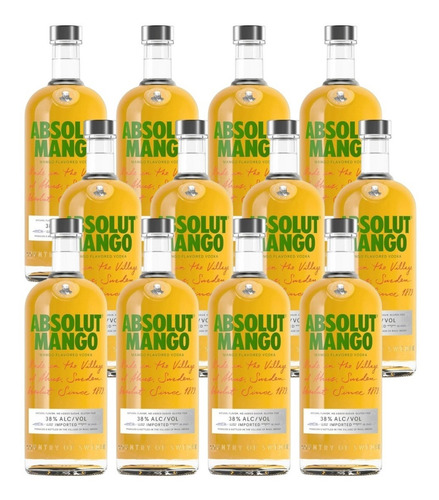 Caja De 12 Vodka Absolut Mango 750 Ml