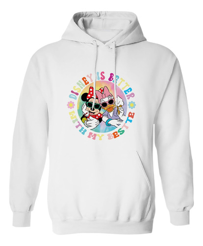Sudadera Con Gorro Minnie Daisy Amigas Limonada Helado Lente