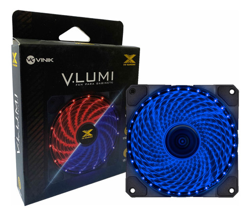 Ventoinha Ventilador Fan 120mm 12cm Gabinete C/ 15 Led Azul