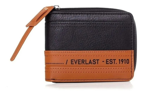 Billetera Hombre Everlast Eco Cuero Porta Tarjetas Vintage