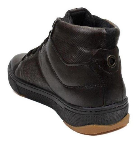 Imagem 3 de 3 de Sapatenis Cano Alto Pegada 118903 Stretch Brown