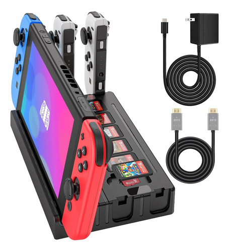 Estación De Muelle De Tv Bssing Con Cargador Joycon Adecuado
