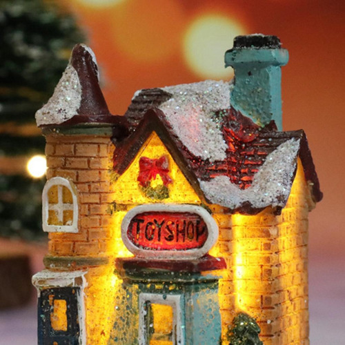 Diy Resina Navidad Led Luz Casa Estilo 6 Pequeña Estilo 6