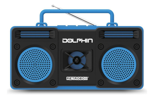 Radio Am Fm Retrobox Recargable Portatil Bluetooth Rtx-20 Color Azul