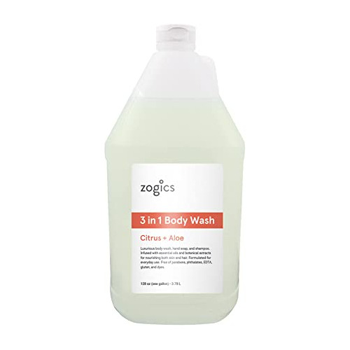 Zogics 3-in-1 Body Wash  Body Soap, Shampoo Y Hand Dlrgm