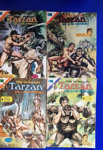 Set De 4 Revistas Comic Tarzan Ed Novaro Aguila 1975