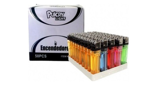 Encendedor Transparente Pulcry X 50