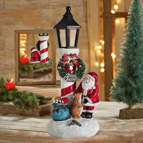 Estatua De Papá Noel Que , Adorno Navideño Luminoso,