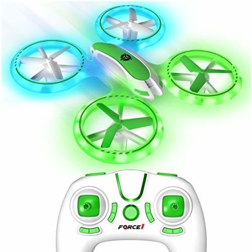 Dron De Acrobacias Para Niños Con Luces Led Verde Con Azul