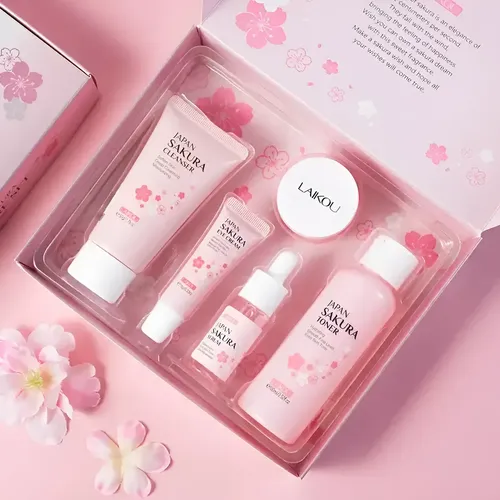 HIOKI SAKURA スキンケア3点セット Kit De Skincare Japonês Japan Sakura Set Cuidado Facial Pele