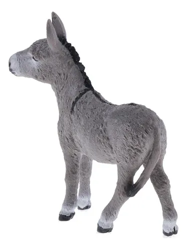 Plastic Wildlife Figurine Playset Toy Model For Gray Donkey