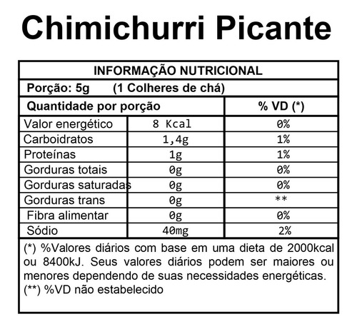 Imagem 3 de 5 de Chimichurri Picante Tempero Argentino Com Pimenta 500g