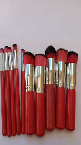 Imagen 2 de 6 de Set Brochas Maquillaje Suave Fibra Para Ojos Y Rostro