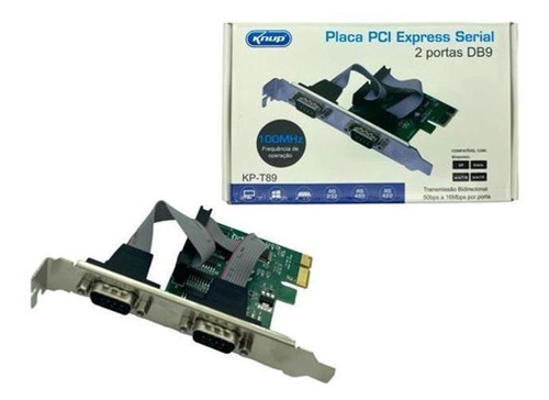 Placa Serial Rs232 Pci-e Express X1 Com 2 Portas Serial Db9