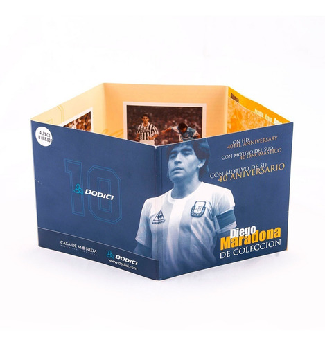 Imagen 5 de 9 de Moneda Niquel Diego Maradona De Coleccion 40 Aniversario