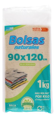 Bulto 25 Kg Bolsa Natural Transparente Bio Medidas 90 X 120 Cm - Cal. 260