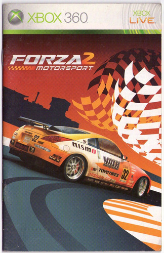 Forza Motorsport 2 Xbox 360 Solo Manual Booklet Instructivo