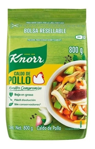 Knorr Suiza Caldo De Pollo 12 Pz 800 Gr