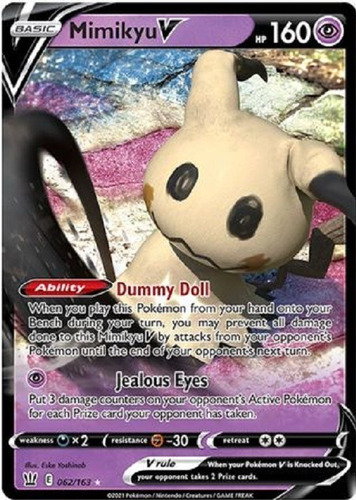 Mimikyu V 62/163 Ultra Raro Pokemon Tcg