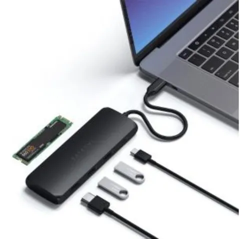 comprar Hub Satechi Usb-c 5 Portas Slot Ssd Pd 100w Hdmi Preto
