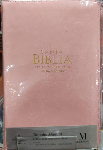 Biblia Rvr1960 Manual Clásica Rosa Cierre Índice 12pt Pjr