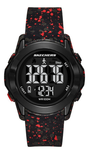 Reloj Hombre Skechers Sr5244 De Poliuretano Multicolor Bisel Negro Fondo Pantalla Negativa