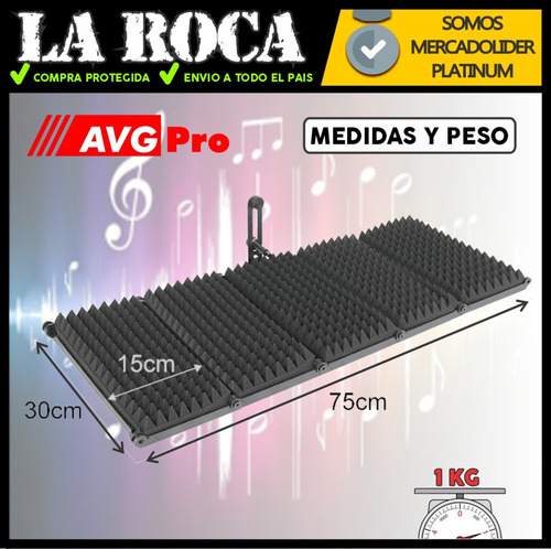 Imagen 6 de 10 de Microfono Panel Acustico Cabina Vocal Grabacion Home Studio