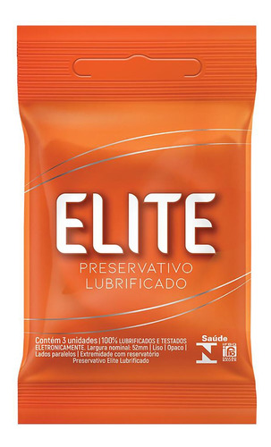 Pacote Preservativo Elite Com 3 Unidades
