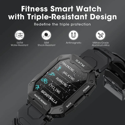 Imagem 3 de 8 de Smart Watches 5atm/ip69k Waterproof For Android Iphones