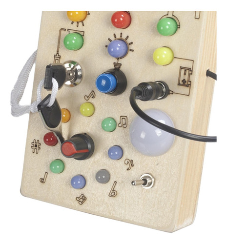 Placa Sensorial De Led De Madeira Habilidades Motoras