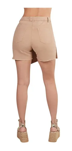 Shorts caqui mujer sale
