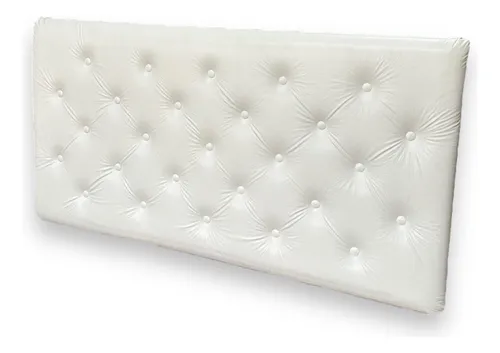 Respaldo Capitoneado Para Sommier Queen 160. Blanco