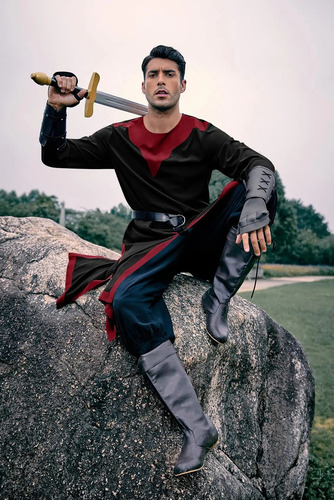 Disfraz Medieval Para Hombre, Disfraz De Caballero De Túnica