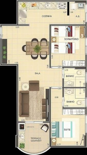 Imagem 16 de 19 de Apartamento - Venda - Ocian - Praia Grande - Lar104