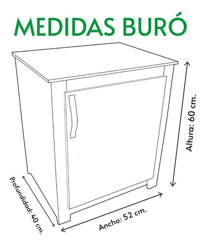 Imagen 6 de 6 de Par Buro's Recamara Matrimonial King Size Envio Gratis