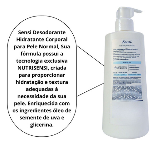 Desodorante Hidratante Corporal Sensi Pele Normal Jequiti 40