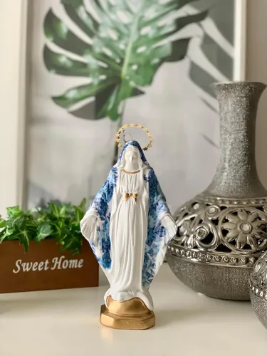 Nossa Senhora Das Graças 20cm Manto Flor Resplendor Dourado - R$ 89