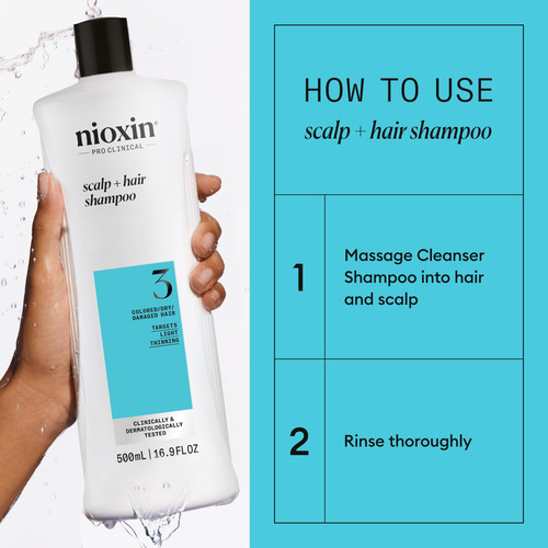 Shampoo Nioxin System 3 Cleanser Para Cabelos Tingidos 500m