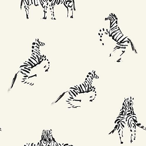 Papel Tapiz - Novogratz X Tempaper Waverly White Zebras In L