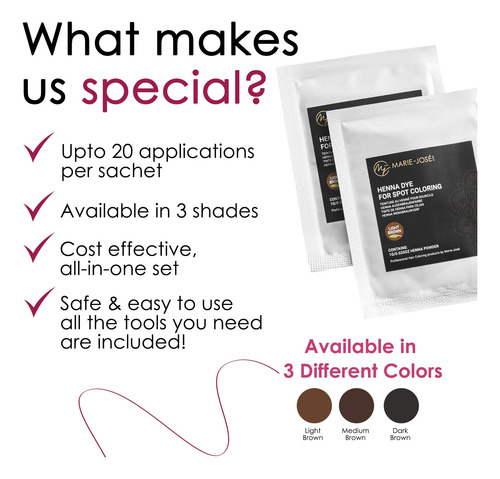 Brow Henna Tinting Kit - 10 Applications - Colors Up To 6 We