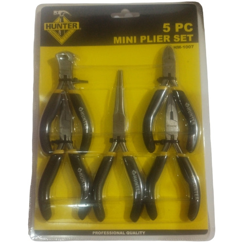 Juego De Pinzas Mini Plier Set De 5 Pc Marca Hunter 