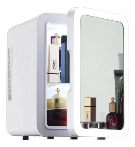 Mini Refrigerador Con Espejo Skincare 4 Litros Frio Y Calor