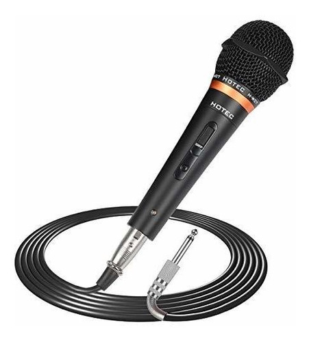 Micrófono De Mano Dinámico Vocal Premium Hotec Con Cable Xlr