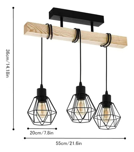Lampara De Techo Luz Led Colgante Barra Isla Cocina Bar Sala