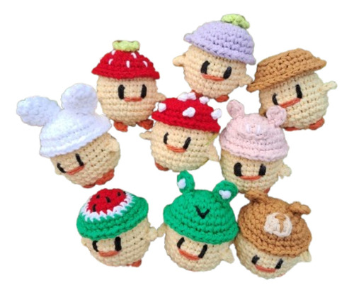 Llaveros Pollitos Amigurumi Crochet Conejo
