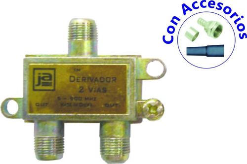 Derivador De Tv 2 Vias Con Accesorios Ja