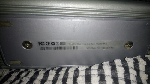 Bakup Lacie 1tb (500gbx2) Gris (Usado)